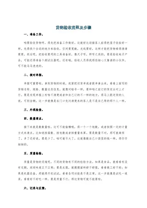 货物验收流程及步骤