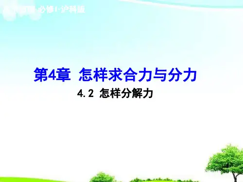 【精选课件】沪科版高中物理4.2怎样分解力沪科版必修课件.ppt