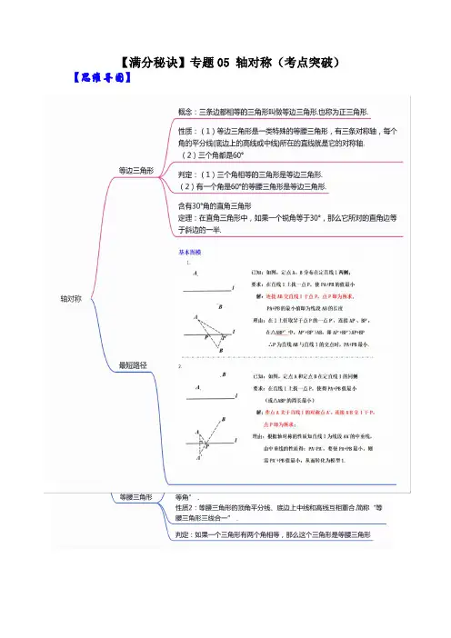 八年级数学上册满分直通车必练试卷(人教版)轴对称(考点突破)(解析版)
