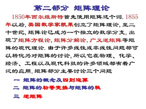 64、线性代数第四讲-矩阵的概念及其加减乘运算(好)-49页