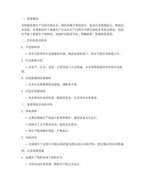玻璃风险应急预案