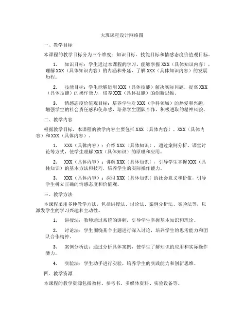 大班课程设计网络图