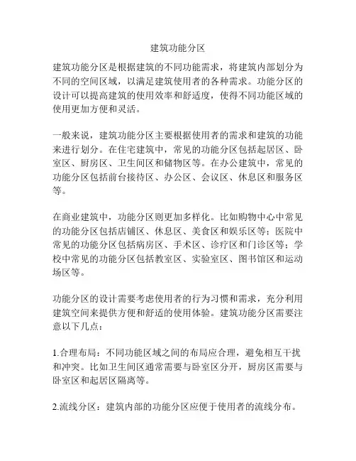 建筑功能分区
