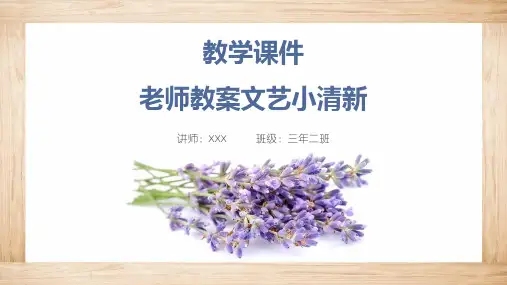 教学老师教案文艺小清新PPT模板