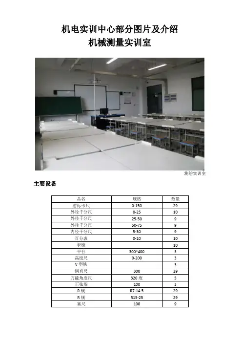 机电实训中心部分图片及介绍