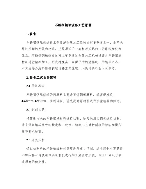 不锈钢钢球设备工艺原理