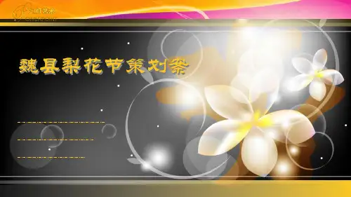 邯郸市魏县梨花节策划方案