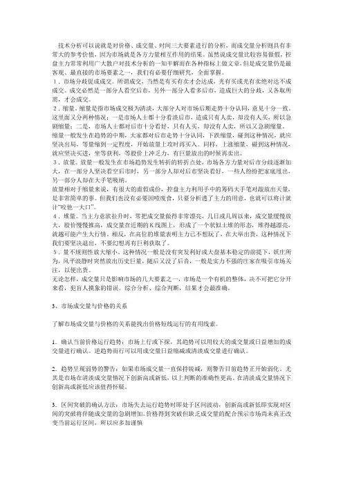 成交量的五种形态