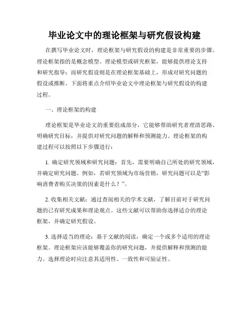 毕业论文中的理论框架与研究假设构建