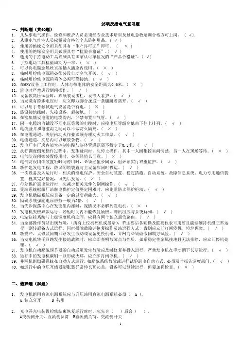 25项反措电气题