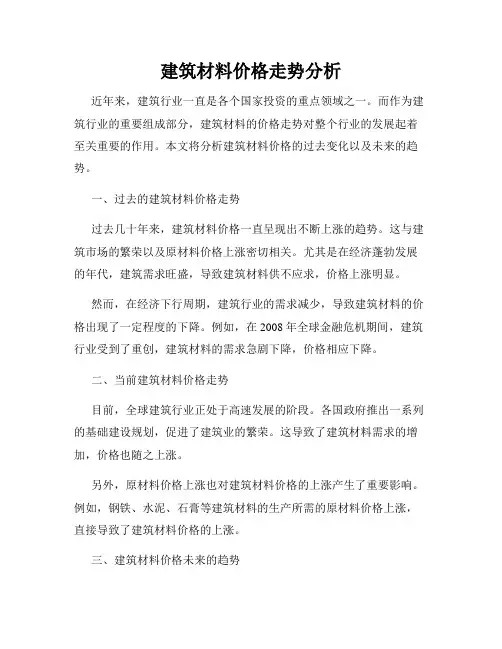 建筑材料价格走势分析