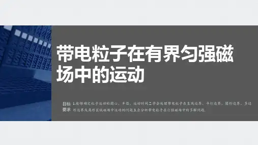 带电粒子在有界匀强磁场中的运动-高考物理复习