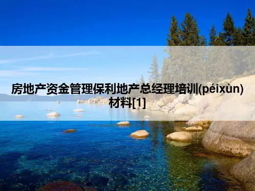 “房地产资金管理保利地产总经理培训材料”ppt教案课件