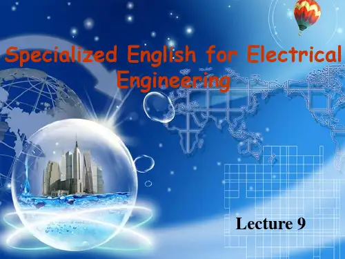 电气工程专业英语课件lecture9-2012