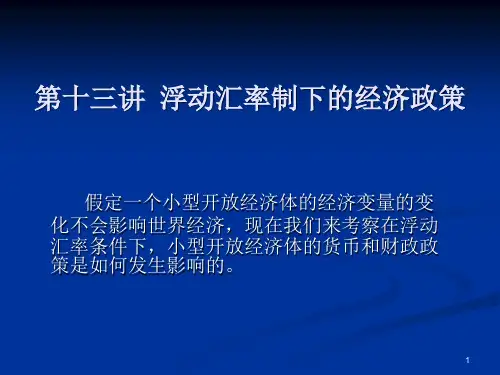 浮动汇率制下的经济政策