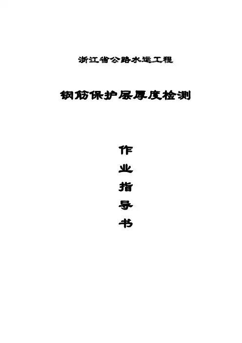 (完整版)钢筋保护层厚度检测作业指导书汇总,推荐文档