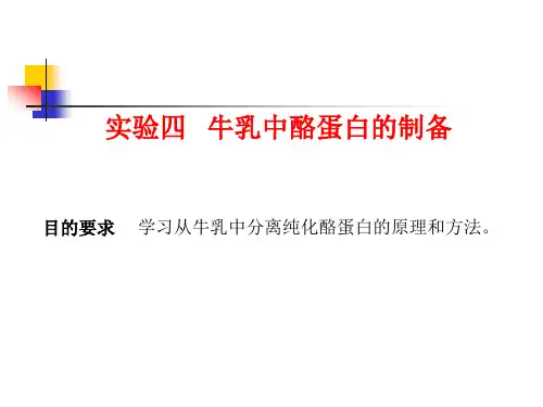 牛乳中酪蛋白的制备