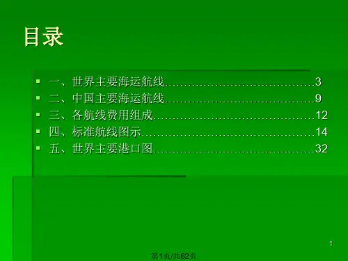 海运航线图教学课件