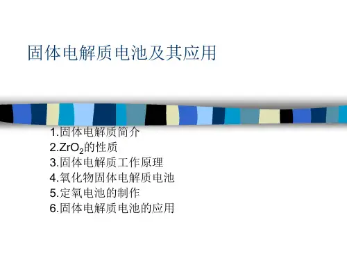 固体电解质应用技术及实例分析