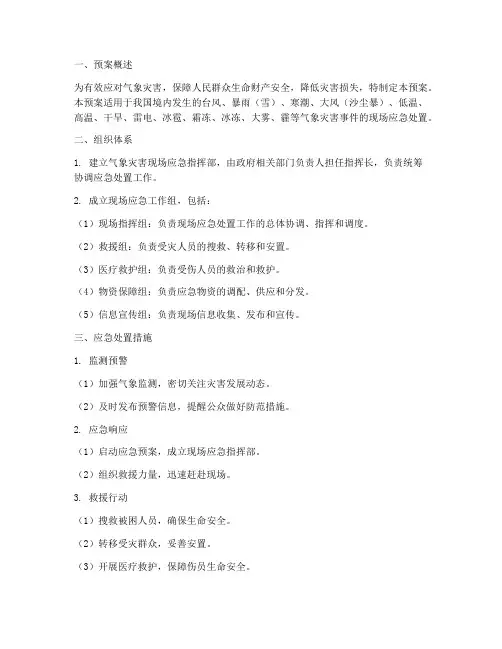 气象灾害现场应急预案