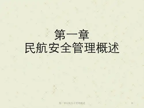 第一章民航安全管理概述