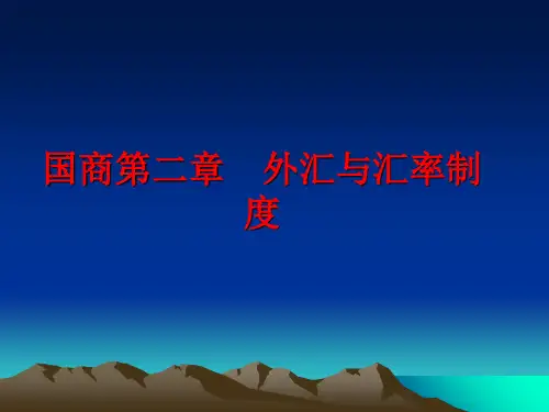 最新国商第二章  外汇与汇率制度