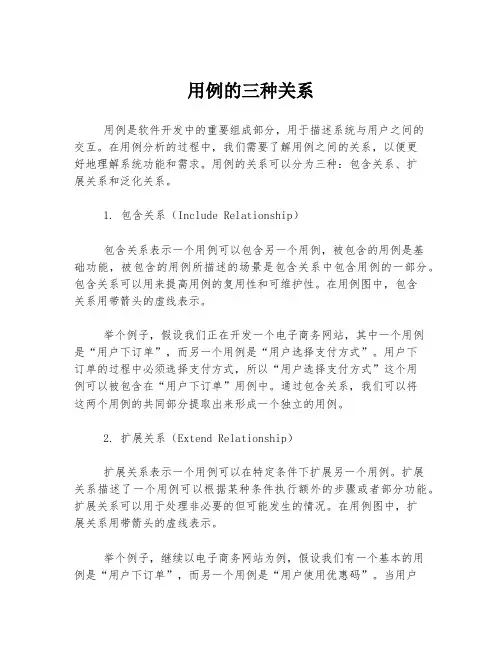 用例的三种关系