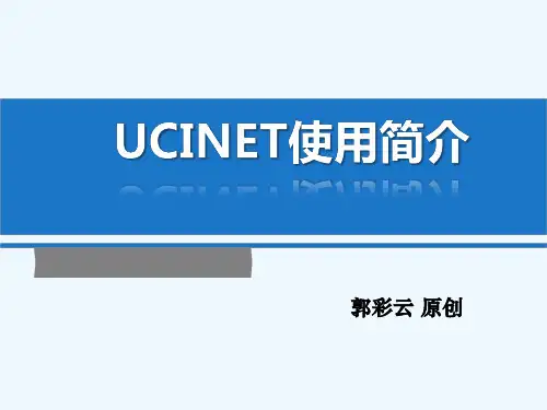 ucinet使用说明解析