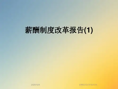 薪酬制度改革报告(1)