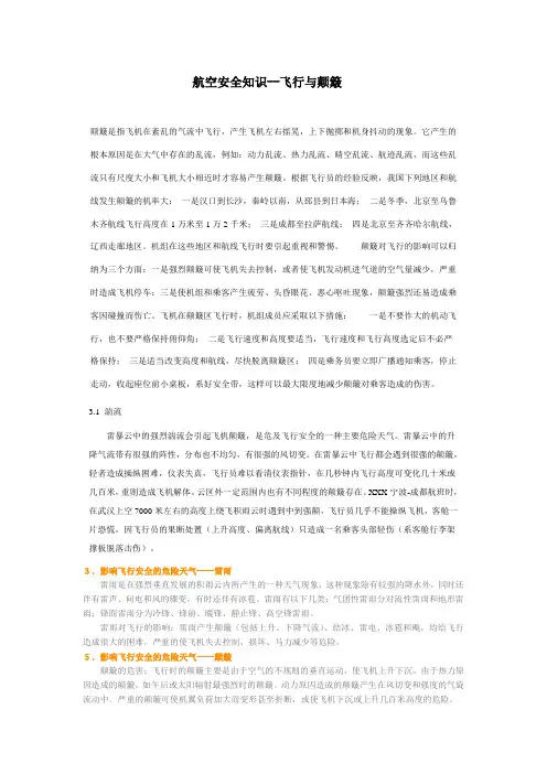 飞行与颠簸