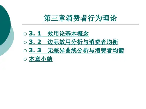 消费者行为 理论