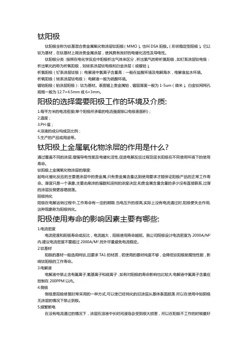 涂层钛阳极