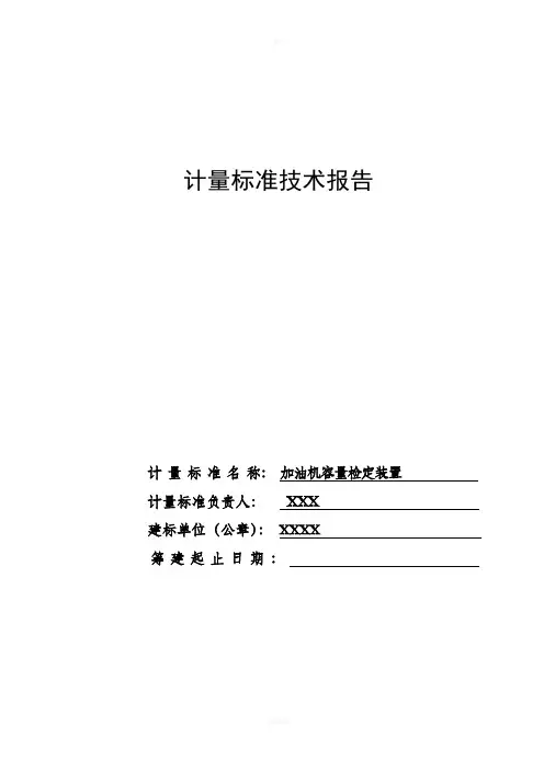 计量标准技术报告(1)