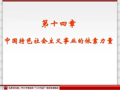 第十四章中国特色社会主义事业的依靠力量