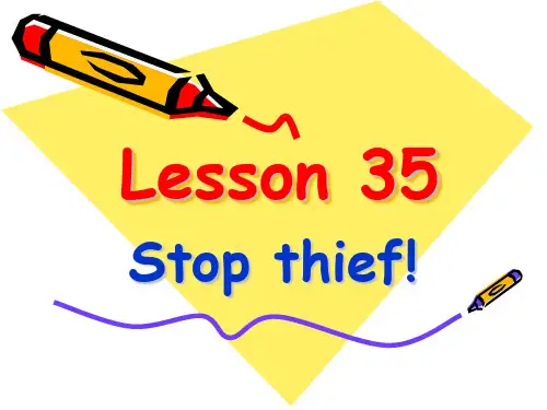 新概念英语第二册课件(Lesson 35 Stop thief)