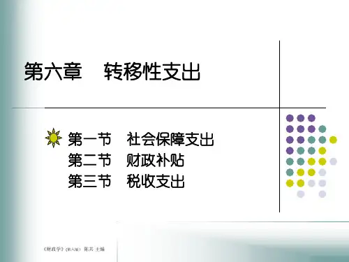 财政学第六章转移性支出