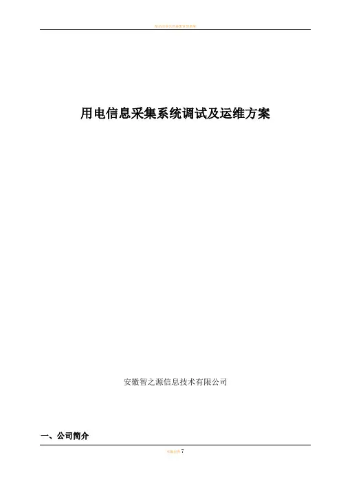 用电信息采集调试运维方案(公共) (1)