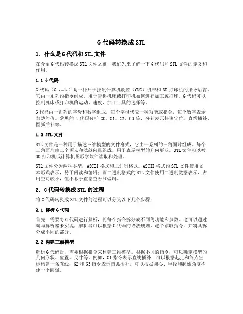 g代码转换成stl