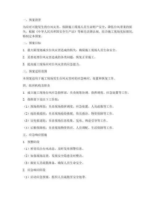施工现场台风专项应急预案