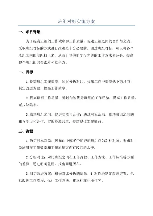班组对标实施方案