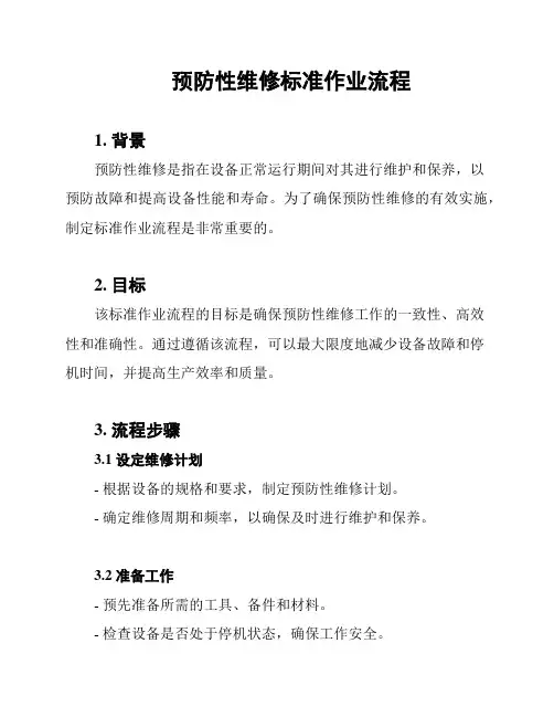 预防性维修标准作业流程