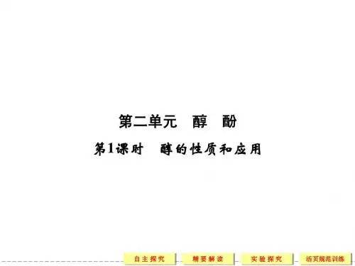 高中化学选修5课件(苏教版)_4-2-1_醇的性质和应用