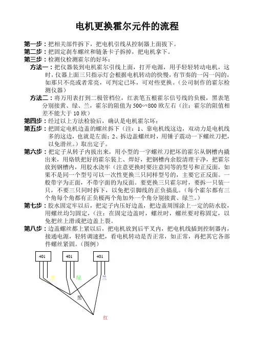 霍尔更换与检测流程