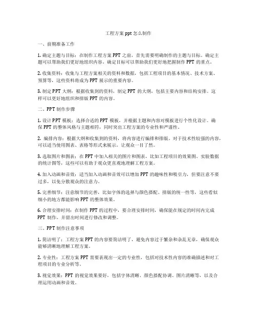 工程方案ppt怎么制作