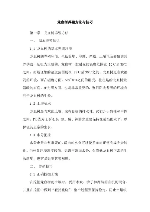 龙血树养殖方法与技巧