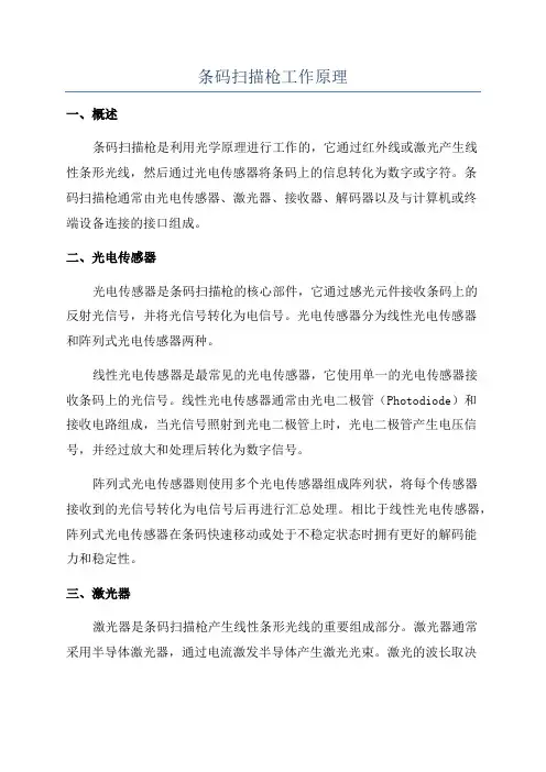 条码扫描枪工作原理