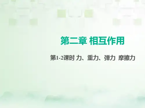 高三物理一轮复习精品课件6：2.1-2.2  力、重力、弹力  摩擦力