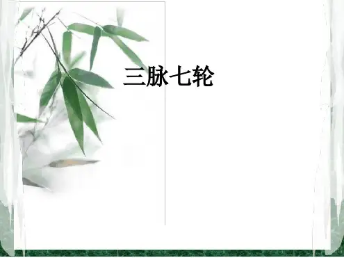 三脉七轮概述1-三脉七轮指什么ppt