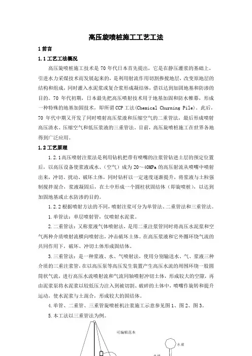 8、高压旋喷桩施工工艺工法