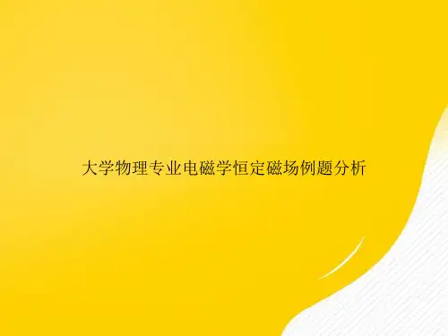 【优秀资料】大学物理专业电磁学恒定磁场例题分析PPT